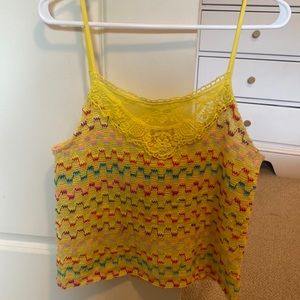 Free people yellow colorful tank